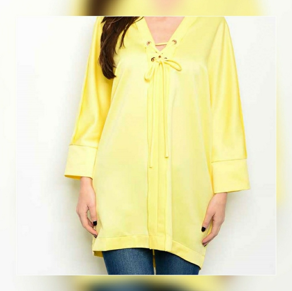Yellow tunic dress
